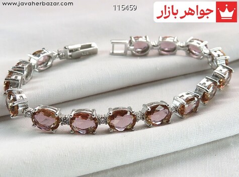 دستبند نقره الکساندریت زولتانایت طرح ساناز زنانه - 115459