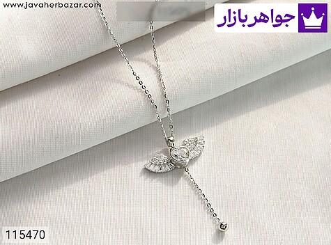 سینه ریز نقره طرح فرشته به همراه زنجیر - 115470