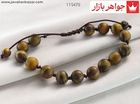 دستبند سنگی چشم ببر دستبند سنگی چشم ببر مات - 115478