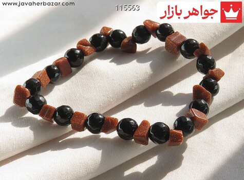 دستبند سنگی عقیق و دلربا زنانه - 115563
