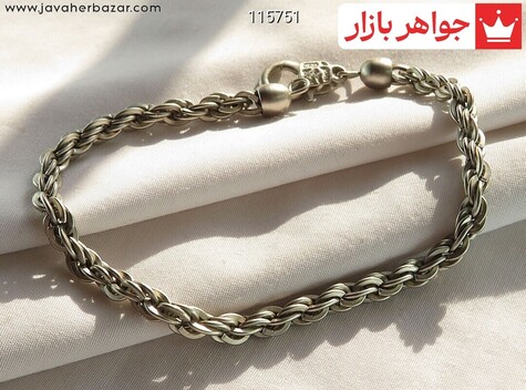 دستبند تیتانیوم طنابی زنانه - 115751