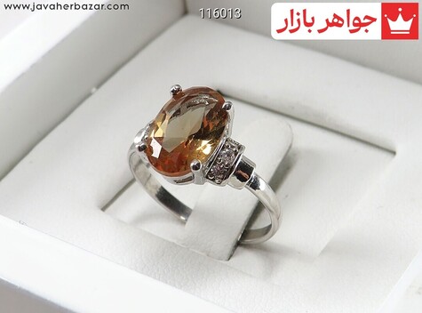 انگشتر نقره الکساندریت زولتانایت طرح سارا زنانه - 116013