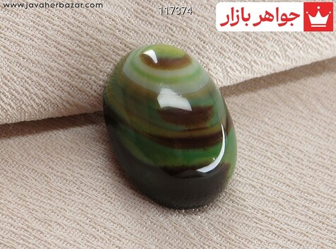 نگین عقیق سبز سلیمانی - 117374