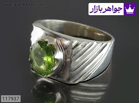 انگشتر زبرجد مردانه انگشتر نقره زبرجد شیک مردانه دست ساز - 117937
