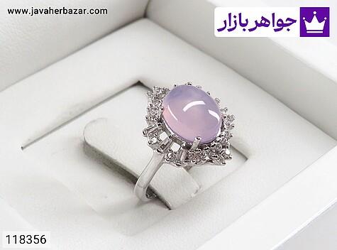 انگشتر نقره عقیق یمنی کبود طرح شیوا زنانه - 118356