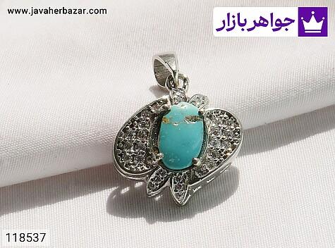مدال نقره فیروزه نیشابوری خوشرنگ - 118537