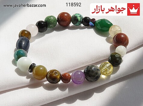 دستبند سنگی چندنگین زنانه - 118592