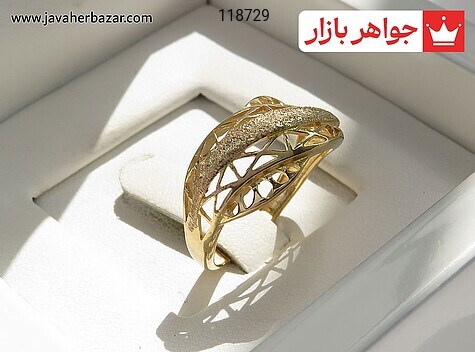 انگشتر برنج طرح طلا سایز 56 زنانه - 118729