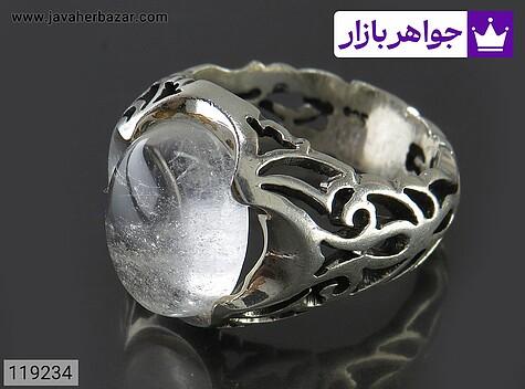 انگشتر نقره در نجف شفاف مردانه - 119234