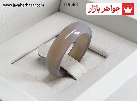 انگشتر سنگی عقیق زنانه انگشتر سنگی عقیق سایز 54 زنانه - 119688