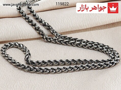 زنجیر استیل 55 سانتی طرح بافت - 119822