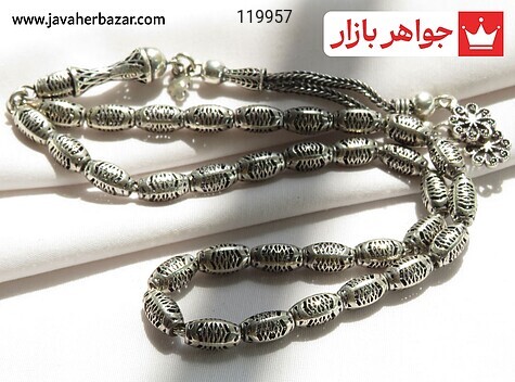 تسبیح نقره 33 دانه با شکوه - 119957