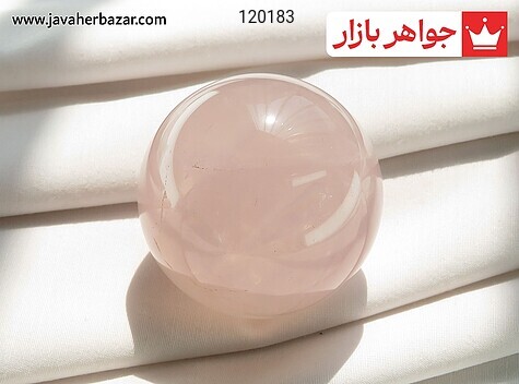 تندیس کوارتز صورتی دکوری طرح گوی - 120183
