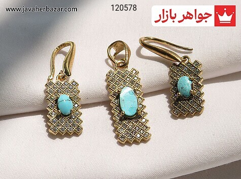 سرویس طلاروس فیروزه نیشابوری میکرو - 120578