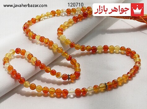 تسبیح عقیق نارنجی 101 دانه خوشرنگ - 120710