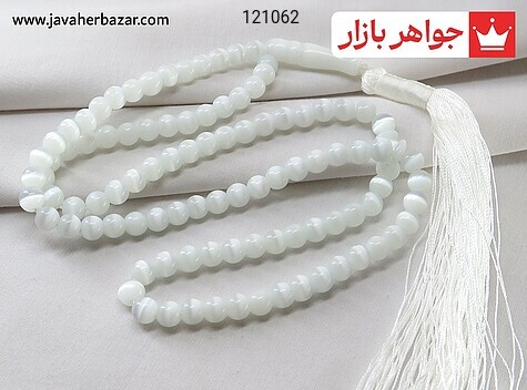 تسبیح چشم گربه 101 دانه سفید - 121062