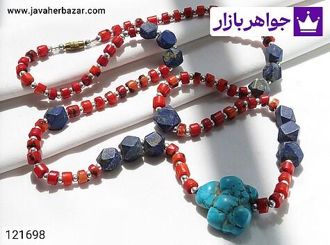 سینه ریز لاجورد و مرجان تراش عدسی فیروزه سنتاتیک طرح آتوسا - 121698