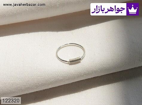 پرسینگ نقره بینی حلقه ای زنانه ظریف - 122320