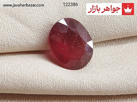 نگین یاقوت آفریقایی قرمز خوش تراش - 122386