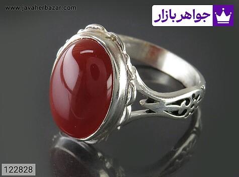 انگشتر عقیق قرمز مردانه انگشتر نقره عقیق قرمز زیبا مردانه - 122828