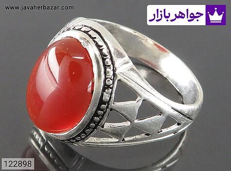 انگشتر عقیق مردانه انگشتر نقره عقیق دامله مردانه - 122898