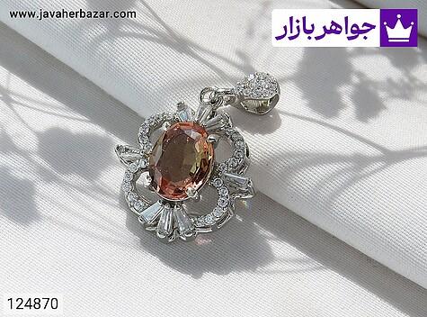 مدال نقره الکساندریت زولتانایت طرح ندا زنانه - 124870