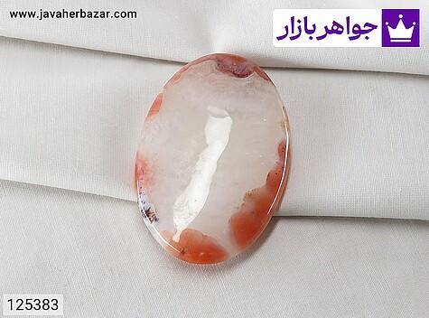 نگین عقیق شفاف خوش نقش - 125383