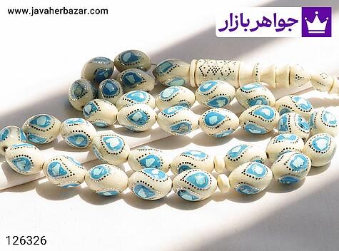 تسبیح عاج فیل تسبیح عاج فیل 33 دانه نقره کوب مصری - 126326