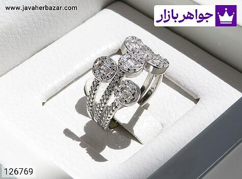 انگشتر نقره زنانه انگشتر نقره طرح امرالدکات زنانه - 126769
