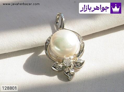 مدال مروارید زنانه مدال نقره مروارید خاص زنانه - 128801