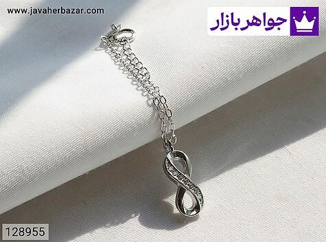 آویز ساعت نقره طرح بینهایت زنانه - 128955