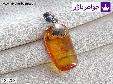 گردنبند نقره کهربا بولونی لهستان حشره ای - 129753