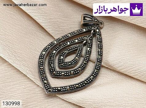 مدال نقره زنانه مدال نقره طرح اشک زنانه - 130998
