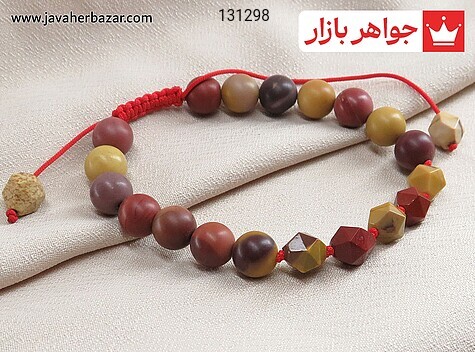 دستبند سنگی جاسپر خوش رنگ زنانه - 131298