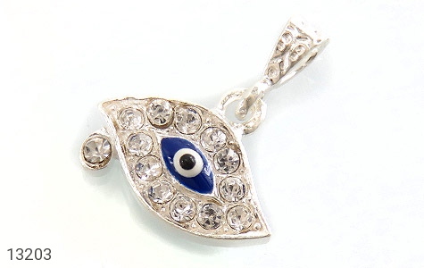 مدال نقره چشم زخم پرنگین درخشان - 13203