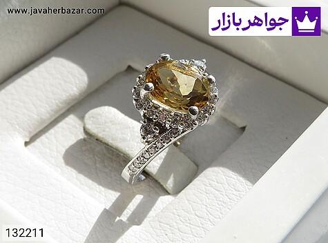 انگشتر نقره سیترین طرح آناهیتا زنانه - 132211