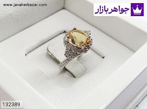 انگشتر نقره سیترین طرح ناحید زنانه - 132389