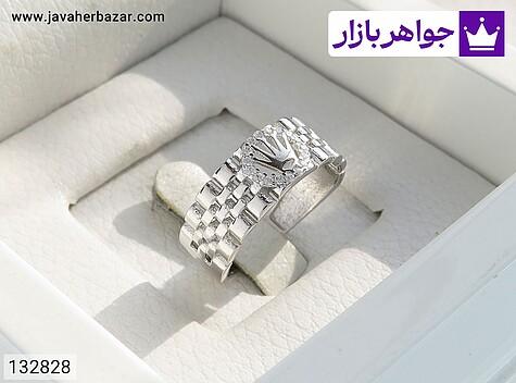 انگشتر نقره طرح رولکسی زنانه - 132828