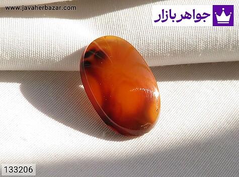 نگین عقیق یمنی نارنجی نگین عقیق یمنی نارنجی زیبا - 133206