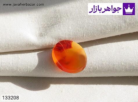 نگین عقیق یمنی نارنجی نگین عقیق یمنی نارنجی زیبا - 133208