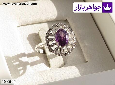انگشتر نقره آمتیست طرح مارال زنانه - 133854