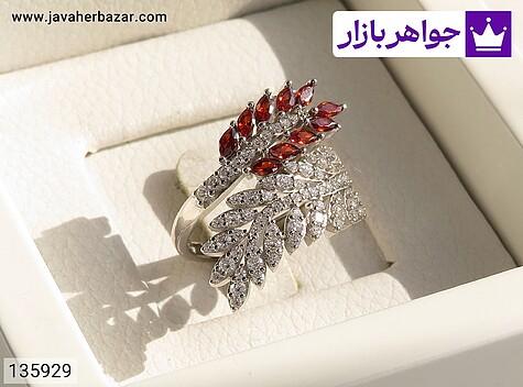 انگشتر یاقوت سنتاتیک زنانه انگشتر نقره یاقوت سنتاتیک زنانه - 135929