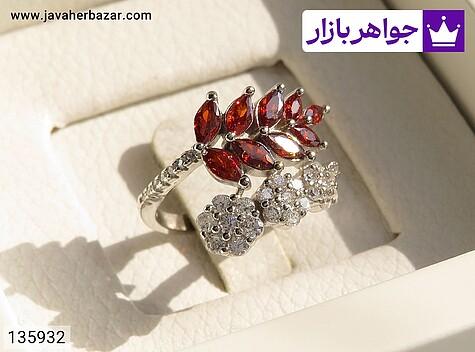 انگشتر یاقوت سنتاتیک زنانه انگشتر نقره یاقوت سنتاتیک زنانه - 135932