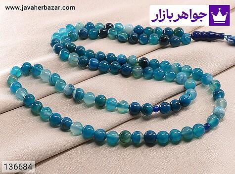 تسبیح سنگ عقیق سلیمانی خوش رنگ و زیبا 101دانه - 136684