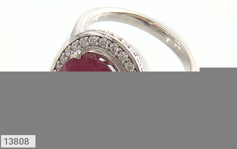 انگشتر نقره یاقوت قرمز سرخ درشت طرح مهراوه زنانه - 13808