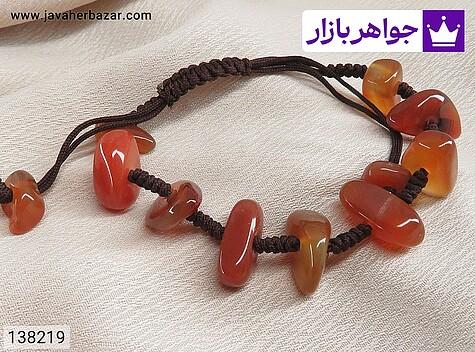 دستبند عقیق تراش نا منظم زنانه - 138219