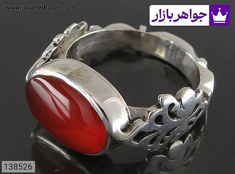 انگشتر عقیق یمنی قرمز مردانه انگشتر نقره عقیق یمنی قرمز لوکس مردانه دست ساز - 138526
