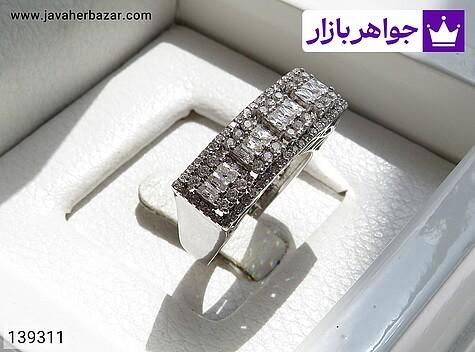 انگشتر نقره زنانه انگشتر نقره طرح سولیتر زنانه - 139311