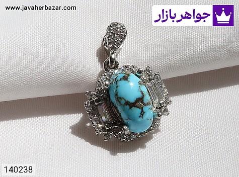 مدال فیروزه نیشابوری زنانه مدال نقره فیروزه نیشابوری طرح فرشته زنانه - 140238