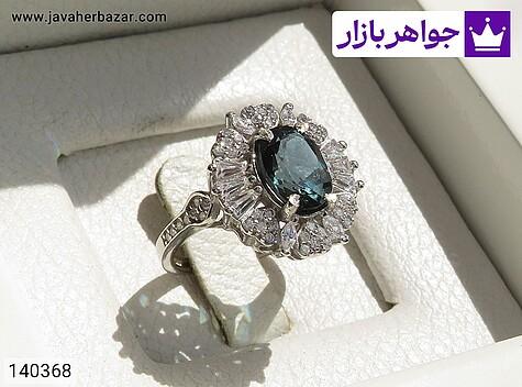 انگشتر نقره توپاز لندن طرح کیمیا زنانه - 140368
